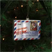 HD Collection glazen kerst ornament brief voor de kerstman 7.5cm multi - afbeelding 4