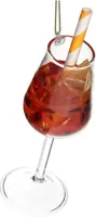 HD Collection glazen kerst ornament cocktail spritz 13.5cm oranje - afbeelding 4