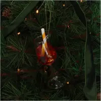HD Collection glazen kerst ornament cocktail spritz 13.5cm oranje - afbeelding 2