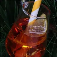 HD Collection glazen kerst ornament cocktail spritz 13.5cm oranje - afbeelding 3
