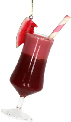 HD Collection glazen kerst ornament cocktail watermeloen 12.5cm rood