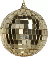 HD Collection glazen kerst ornament discobal 8cm goud  - afbeelding 1