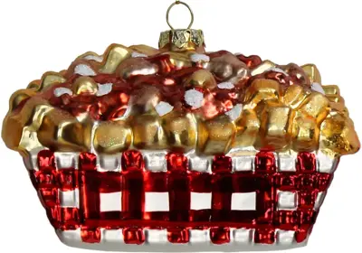 HD Collection glazen kerst ornament friet speciaal 8cm multi