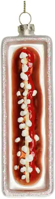 HD Collection glazen kerst ornament frikandel 13cm multi