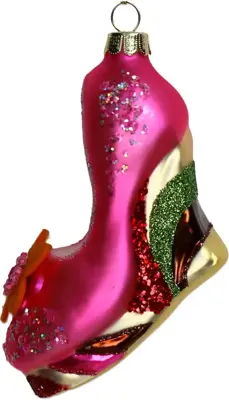 HD Collection glazen kerst ornament hak 12cm roze