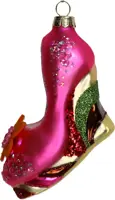 HD Collection glazen kerst ornament hak 12cm roze kopen?