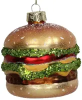 HD Collection glazen kerst ornament hamburger 9.5cm multi - afbeelding 1