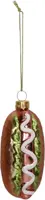HD Collection glazen kerst ornament hotdog 10cm multi - afbeelding 2