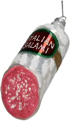 HD Collection glazen kerst ornament italiaanse salami 12.5cm multi