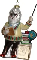 HD Collection glazen kerst ornament kerstman leraar 13.5cm multi