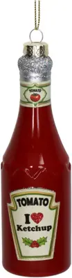 HD Collection glazen kerst ornament ketchup 14cm rood - afbeelding 5