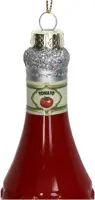 HD Collection glazen kerst ornament ketchup 14cm rood - afbeelding 2