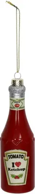 HD Collection glazen kerst ornament ketchup 14cm rood - afbeelding 1
