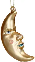 HD Collection glazen kerst ornament maan 9.5cm beige kopen?