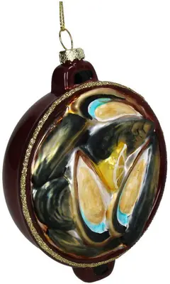 HD Collection glazen kerst ornament mosselen 11.5cm multi