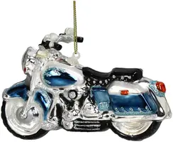 HD Collection glazen kerst ornament motor 8.5cm multi kopen?