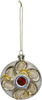 HD Collection glazen kerst ornament oesterschaal 10cm ivoor - afbeelding 1