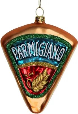 HD Collection glazen kerst ornament parmezaanse kaas 12cm multi