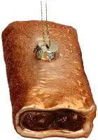 HD Collection glazen kerst ornament saucijzenbroodje 10cm bruin kopen?