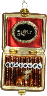HD Collection glazen kerst ornament sigaretten 12.5cm rood - afbeelding 1