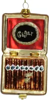 HD Collection glazen kerst ornament sigaretten 12.5cm rood - afbeelding 1