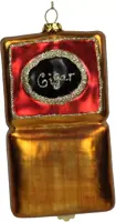 HD Collection glazen kerst ornament sigaretten 12.5cm rood - afbeelding 2
