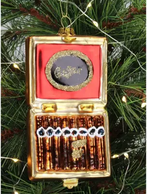 HD Collection glazen kerst ornament sigaretten 12.5cm rood - afbeelding 4