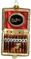 HD Collection glazen kerst ornament sigaretten 12.5cm rood - afbeelding 5