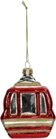 HD Collection glazen kerst ornament skiflift 10.5cm rood - afbeelding 2