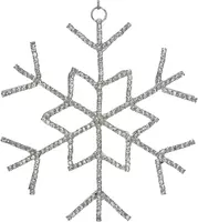 HD Collection glazen kerst ornament sneeuwvlok 11cm zilver  - afbeelding 5
