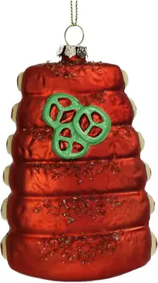 HD Collection glazen kerst ornament spareribs 10.5cm bruin
