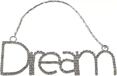 HD Collection glazen kerst ornament tekst 'dream' 12.5cm zilver  - afbeelding 1