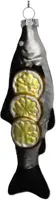HD Collection glazen kerst ornament vis 12.5cm grijs kopen?