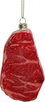 HD Collection glazen kerst ornament vlees 12.5cm rood - afbeelding 1