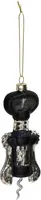 HD Collection glazen kerst ornament wijnopener 14cm zwart  - afbeelding 1