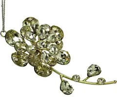 HD Collection kunststof kerst ornament bloem 13cm goud, zilver - afbeelding 1