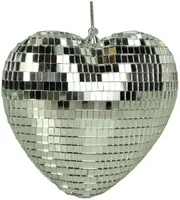 HD Collection kunststof kerst ornament hart disco 3.5cm zilver kopen?