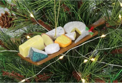 HD Collection kunststof kerst ornament kaasplank 2cm multi - afbeelding 3