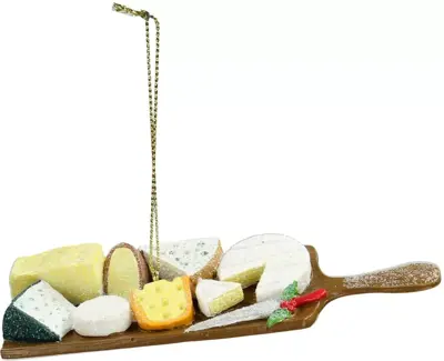 HD Collection kunststof kerst ornament kaasplank 2cm multi - afbeelding 2
