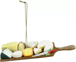 HD Collection kunststof kerst ornament kaasplank 2cm multi - afbeelding 2