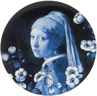 Heinen Delfts Blauw decoratiebord keramiek vermeer 26.5x2.5cm delfts blauw