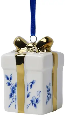 Heinen Delfts Blauw keramieken kerst ornament cadeautje 6.5cm delfts blauw
