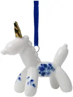 Heinen Delfts Blauw keramieken kerst ornament eenhoorn ballon 8cm delfts blauw kopen?