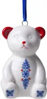 Heinen Delfts Blauw keramieken kerst ornament knuffelbeer 8cm delfts blauw kopen?