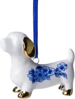 Heinen Delfts Blauw keramieken kerst ornament teckel 6cm delfts blauw kopen?