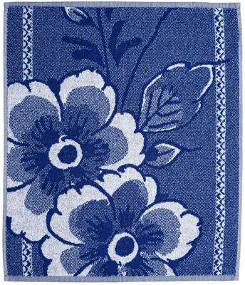 Heinen Delfts Blauw keukendoek bloem 62x52cm delfts blauw 