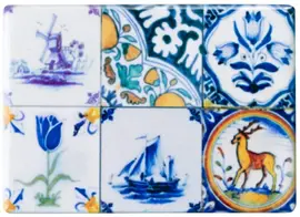Heinen Delfts Blauw magneet tegelmotief