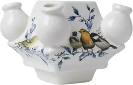 Heinen Delfts Blauw modulaire vaas keramiek bosvogels midden 13x13x10cm delfts blauw kopen?