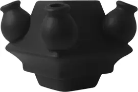 Heinen Delfts Blauw modulaire vaas keramiek midden 13x13x10cm zwart kopen?