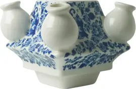 Heinen Delfts Blauw modulaire vaas keramiek sierlijke bloem midden 13x13x10cm delfts blauw kopen?